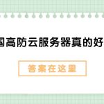 美国高防云服务器真的好用吗？答案在这里！